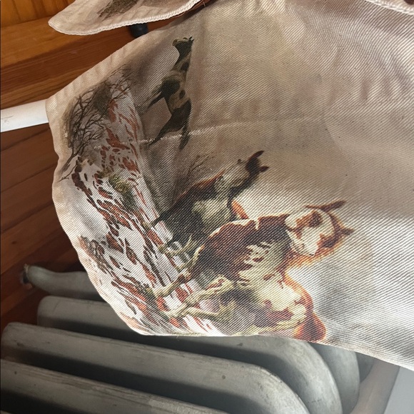 Wanted by Beads Beautiful Western Horse Print Vest with Brown Trim. - Picture 5 of 12